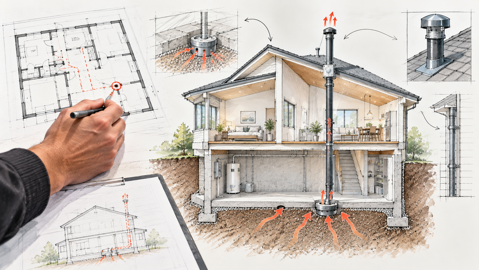 Conception d’un système d’atténuation du radon pour une habitation