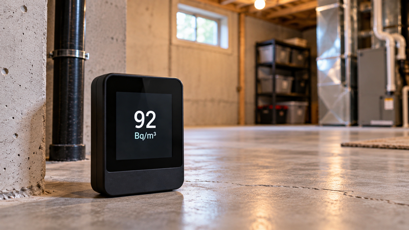 Appareil de mesure du radon pour un test professionnel de 48 heures à Montréal